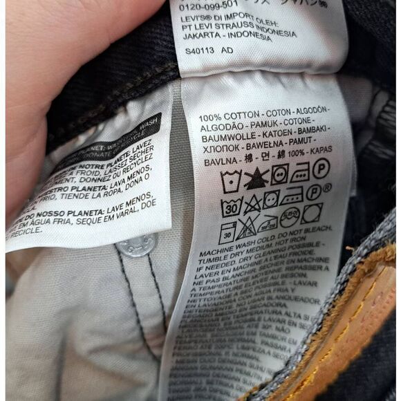 Levi's Premium Big E 501 Jeans in Charcoal Wash size 25 - Picture 10 of 11